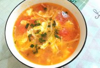 番茄金针菇火腿汤的做法