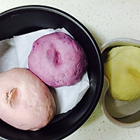 渐变紫薯牛奶玫瑰花馒头（附面团发酵法）的做法图解5