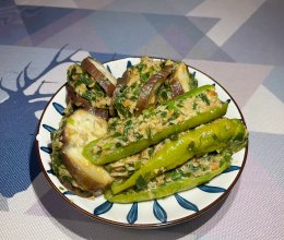 煎酿三宝（辣椒、茄子、豆泡）的做法