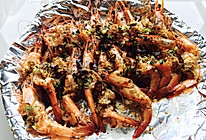蒜蓉黑椒烤虾的做法