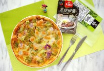 #pick哪种真芝味-瀑布拉丝# 黑椒牛柳披萨的做法