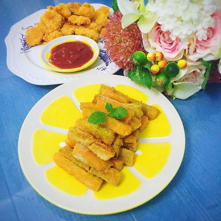 咸蛋黄南瓜条的做法