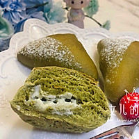 瑞士莲白巧抹茶餐包的做法图解10