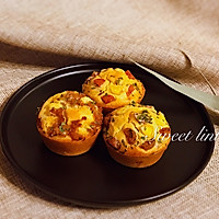 缤纷肉肉麦芬 | 咸蛋黄肉肉麦芬 | 咸蛋糕#美食新势力#的做法图解8
