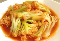 西红柿炒花菜的做法