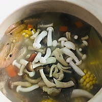 #春季减肥，边吃边瘦#虾干瑶柱菌菇汤的做法图解7