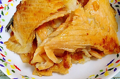 快手下饭菜，香煎三文鱼骨