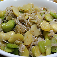 白花炒蚕豆的做法图解6