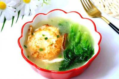 生菜煎蛋汤