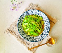 #夏日开胃餐#清爽毛豆丝瓜的做法