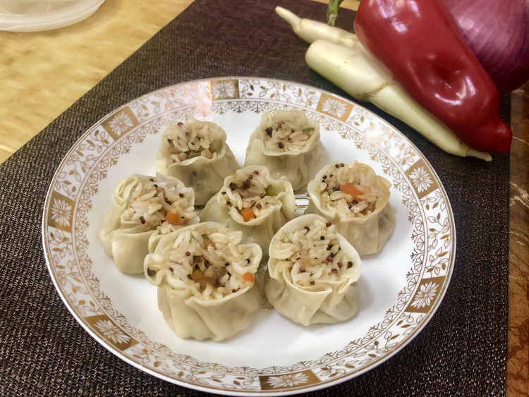 藜麦烧麦（饺子皮版）（辅食）的做法