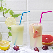 #炎夏消暑就吃「它」#柠檬西柚葡萄雪碧饮料