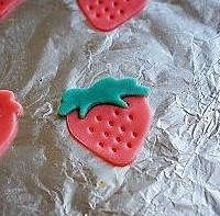 超萌的草莓饼干【拼贴饼干简单做】的做法图解6
