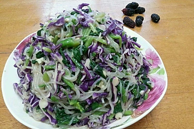 紫甘蓝拌菠菜