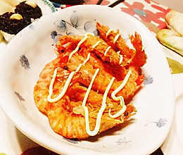 美乃滋焗斑节虾的做法