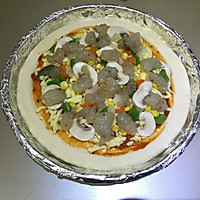 玉米虾仁披萨的做法图解2