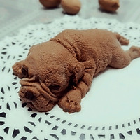 网红沙皮狗慕斯-抖音同款3D立体脏脏狗的做法图解8