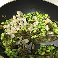 咸菜毛豆炒蛤蜊肉的做法图解7