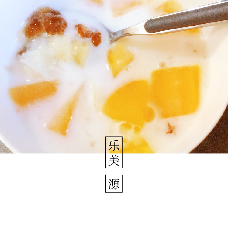桃胶木瓜炖牛奶的做法