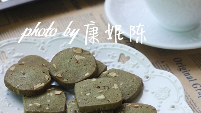 春意盎然的【抹茶杏仁饼干】