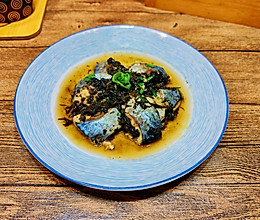 橄榄菜蒸挪威青花鱼的做法