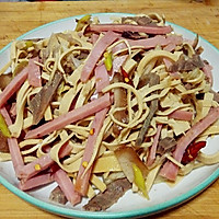 凉拌豆丝腱子肉的做法图解3