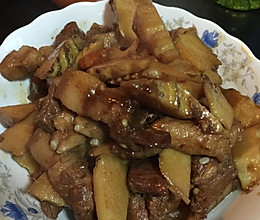 春笋烧肉的做法