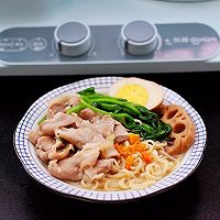 #带着美食去踏青#羊肉茼蒿方便面的做法图解12