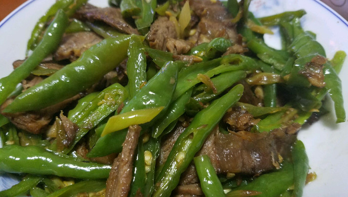 爆炒青椒牛肉
