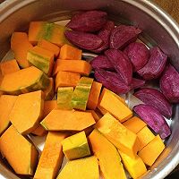 紫薯南瓜饼的做法图解1