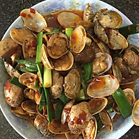 花蛤炒蒜苗的做法图解8
