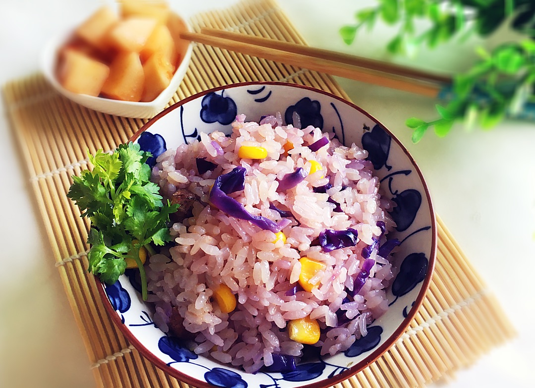紫甘蓝焖饭怎么做_紫甘蓝焖饭的做法_lingling玲食_豆果美食