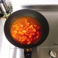 #秀出你的早餐#风情万种的番茄疙瘩汤的做法图解5
