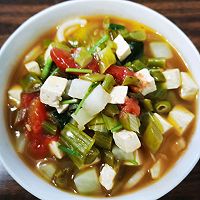 豆角土豆豆腐素卤面的做法图解1