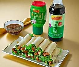 #李锦记X豆果 夏日轻食美味榜#轻食低卡｜豆皮蔬菜鸡肉卷的做法