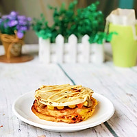 鸡蛋饼汉堡的做法图解9