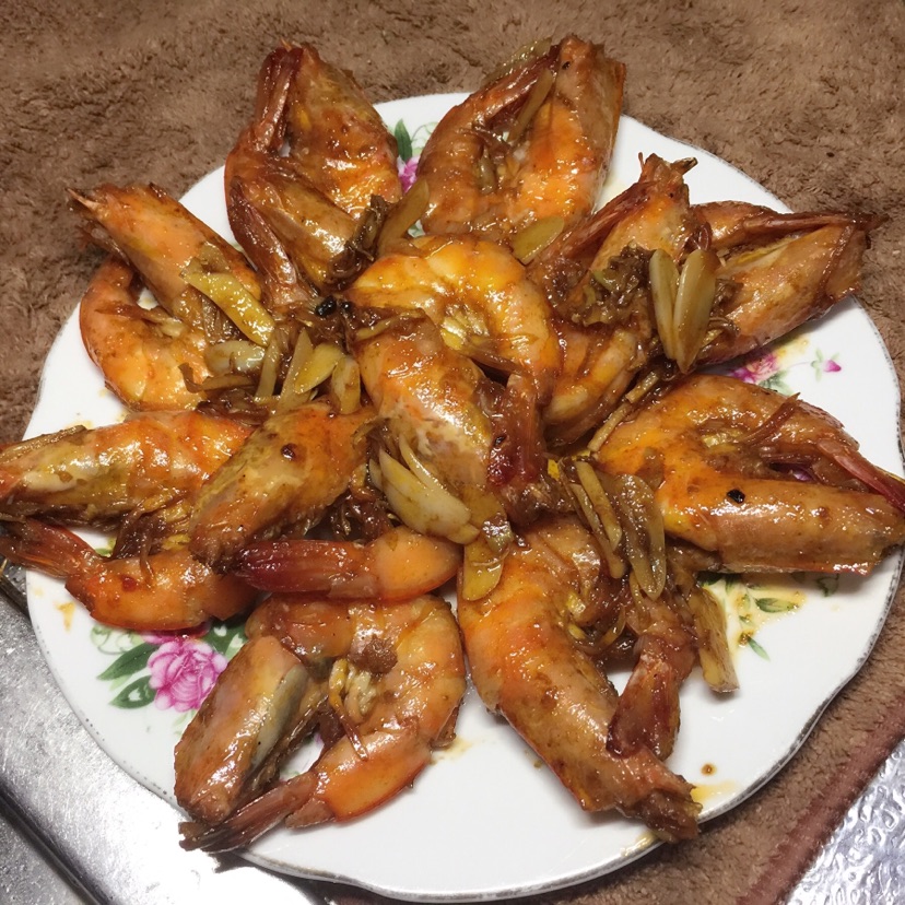 Super simple braised prawns