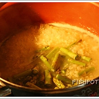 桂花芦笋糙米粥的做法图解6