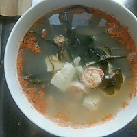虾仁豆腐海带汤(快手菜)的做法_【图解】虾仁