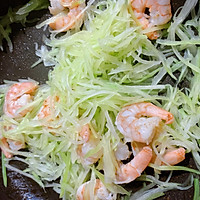 清爽可口｜莴笋丝炒虾仁的做法图解4