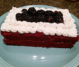 黑莓红丝绒蛋糕的做法