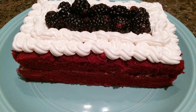 黑莓红丝绒蛋糕的做法