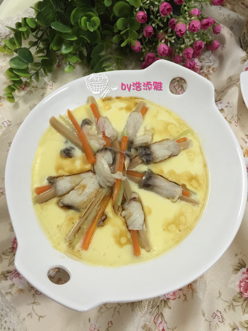 鲜蔬鱼卷鸡蛋羹的做法图解17