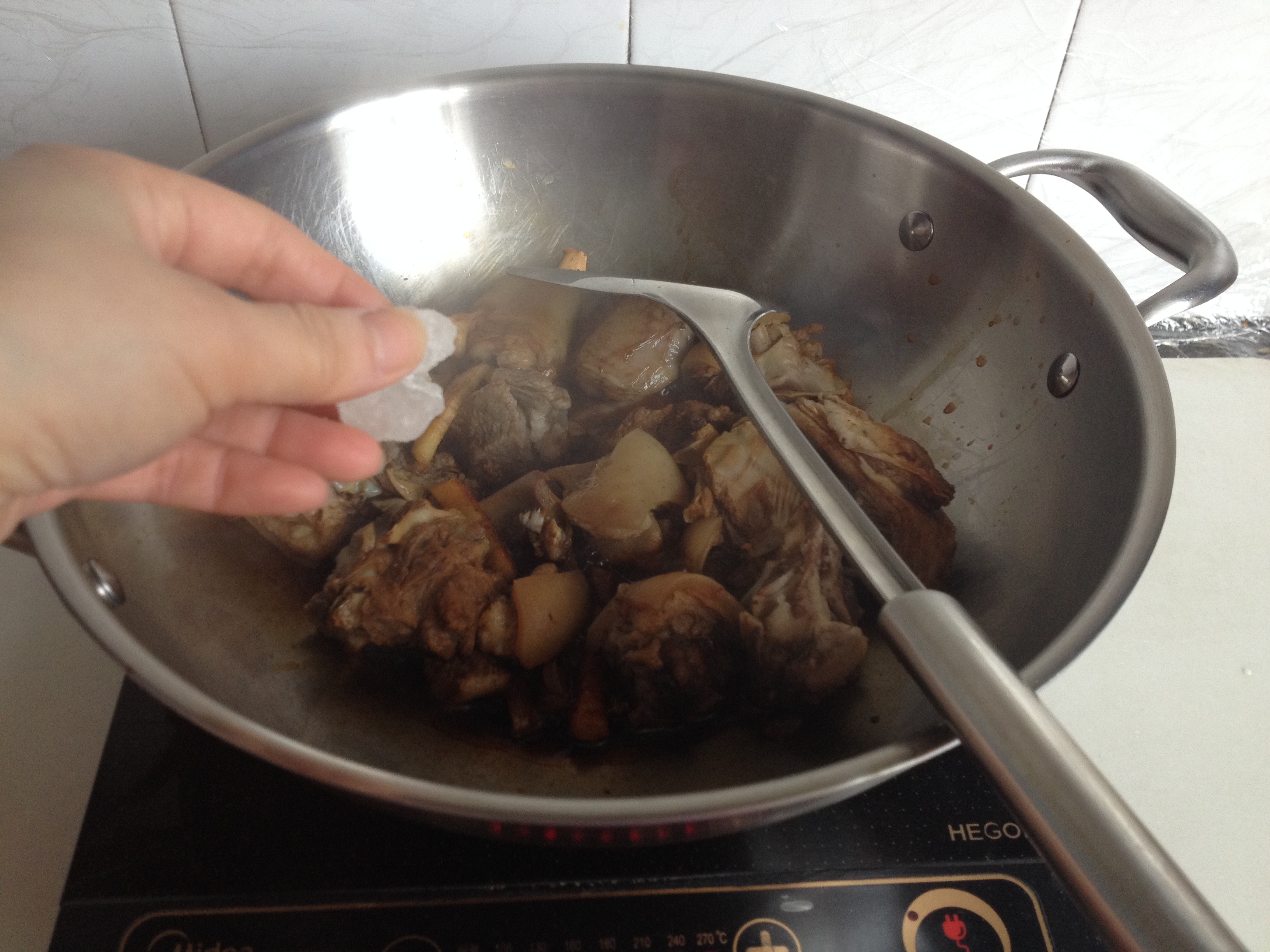 土豆羊肉抓饭的做法图解4
