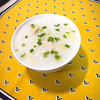 翡翠鸡丝粥的做法图解4