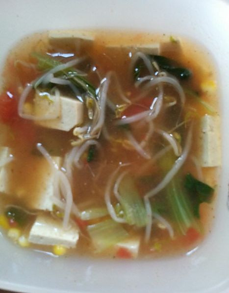 豆腐玉米青菜减肥汤