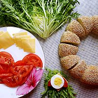 花环汉堡面包（芝士食谱）的做法图解11