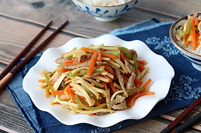 茭白炒肉丝