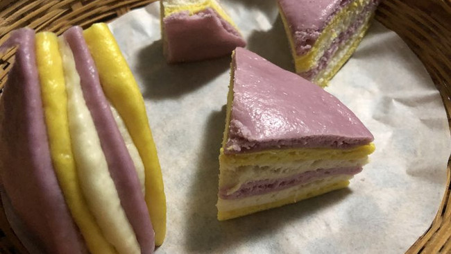 紫薯南瓜牛奶发糕的做法