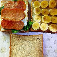全麦鸡蛋午餐肉香蕉三明治的做法图解7